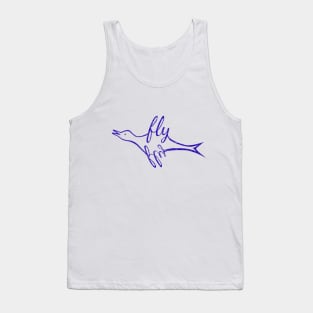 "Fly" bird minimalist artwork purple Tank Top